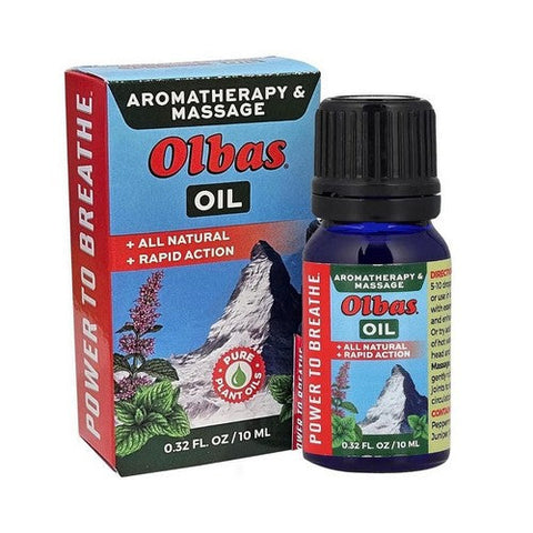 Olbas, Aromatherapy And Massage Oil, 10cc 0.32 Oz Olbas