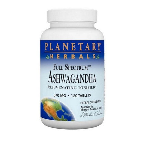 Planetary Herbals, Full Spectrum Ashwaganda, 570 Mg, 120 Tabs Planetary Herbals