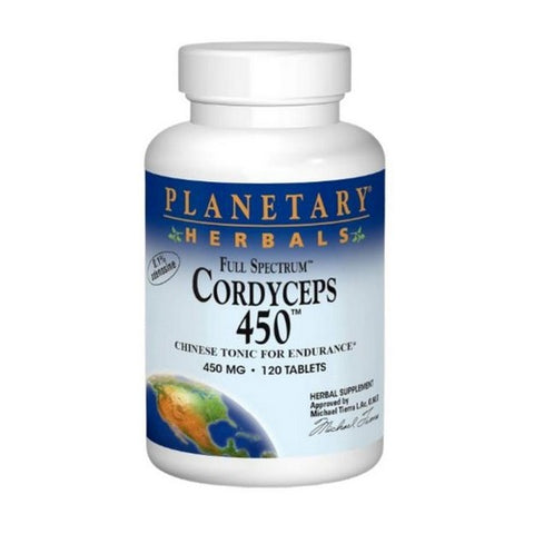 Planetary Herbals, Full Spectrum Cordyceps 450, 120 Tabs Planetary Herbals