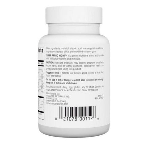 Source Naturals, Super Amino Night, 60 Caps Source Naturals