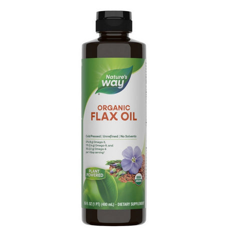 Organic Flax Oil 16 Oz by Nature's Way