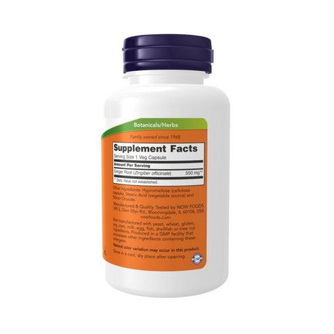 Now Foods, Ginger Root, 550 mg, 100 Caps Now Foods