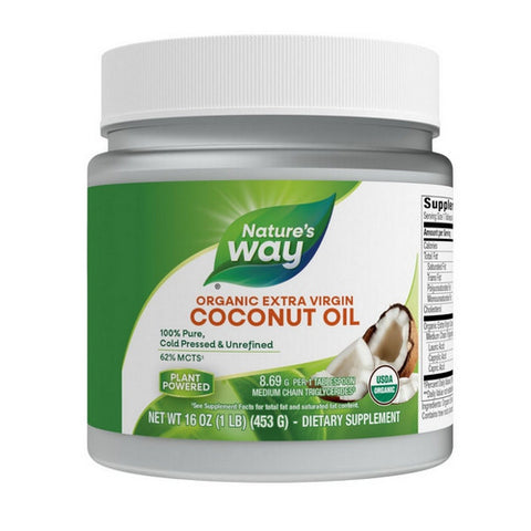 Organic Extra Virgin Coconut Oil 16 Oz by Nature's Way