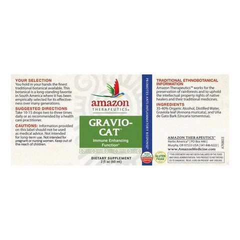 Amazon Therapeutic Laboratories, Gravio Cat Liquid Extract, 2 Oz Amazon Therapeutic Laboratories