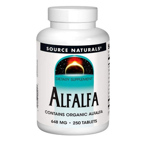 Source Naturals, Alfalfa, 648 Mg, 250 Tabs Source Naturals