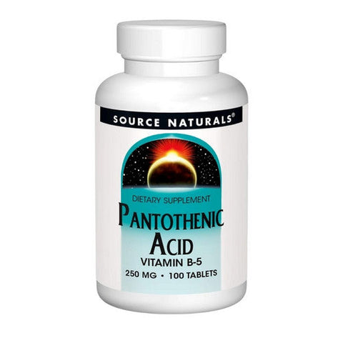 Source Naturals, Pantothenic Acid, 250 mg, 100 Tabs Source Naturals