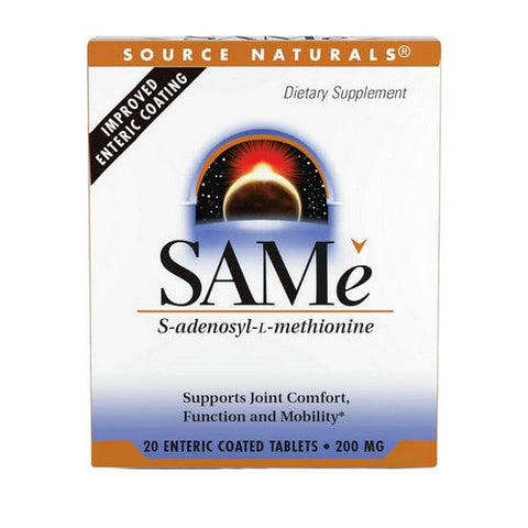 Source Naturals, SAMe, 200 mg, 20 Tabs Source Naturals
