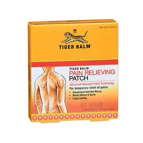 Tiger Balm, Pain Relieving Hydrogel Patch Larger Size, 4x2.75 inch, 5 Count Tiger Balm