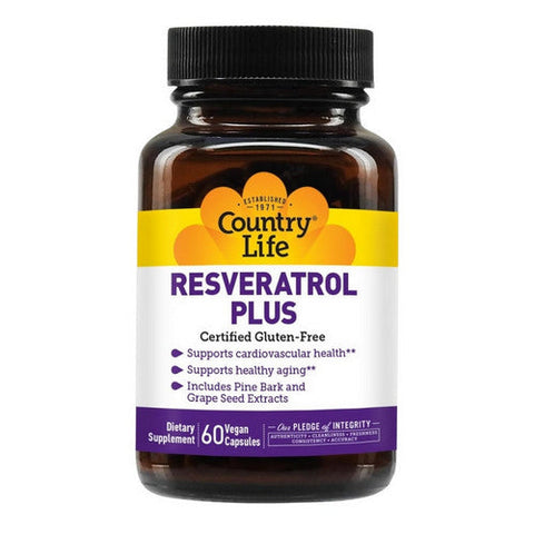 Country Life, Resveratrol Plus, 60 Caps Country Life