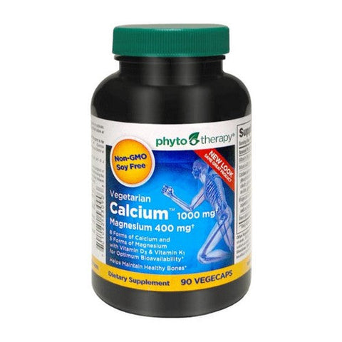 Phyto Therapy, Vegetable Calcium with Magnesium, 90 VCaps Phyto Therapy