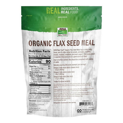Now Foods, Flax Seed Organic, Meal 22 oz Now Foods