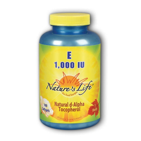 Nature's Life, Vitamin E d-Alpha & Mixed Tocopherols, 1000 IU, 100 softgels Nature's Life