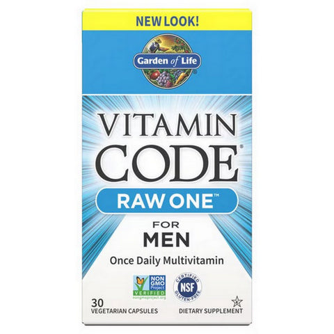 Garden of Life, Vitamin Code Raw One For Men Multivitamin Capsules, Raw One for Men, 30 Count Garden of Life