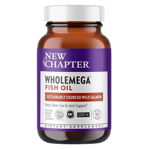 New Chapter, Wholemega, 1000 mg, Whole Fish Oil 180 softgel New Chapter