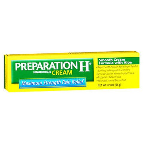 Preparation H, Hemorrhoidal Cream Maximum Strength Pain Releief, 0.9 oz Preparation H