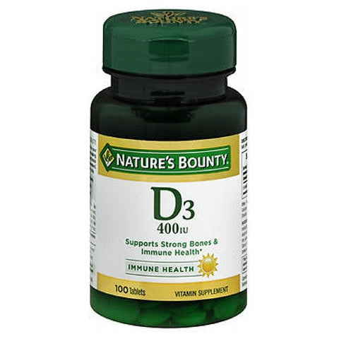Nature's Bounty, Vitamin D, 400 IU, 100 Tabs Nature's Bounty