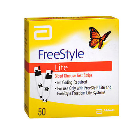 Freestyle, Lite Blood Glucose Test Strips, 50 Count Freestyle