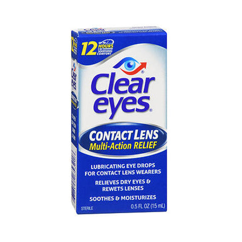 Clear Eyes, Complete For Contact Lens Relief Lubricant Eye Drops, 0.5 Oz Clear Eyes