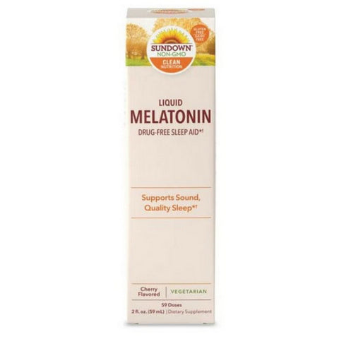 Sundown Naturals, Sundown Naturals Sublingual Melatonin Liquid, Cherry 2 oz Sundown Naturals