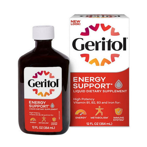 Geritol, Energy Support B-Vitamins And Iron Supplement Liquid, 12 Oz Geritol