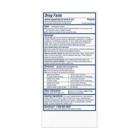 Delsym, 12 Hour Cough Relief Liquid Orange, 5 Oz Delsym